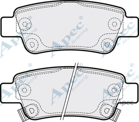 APEC BRAKING Piduriklotsi komplekt,ketaspidur PAD1583